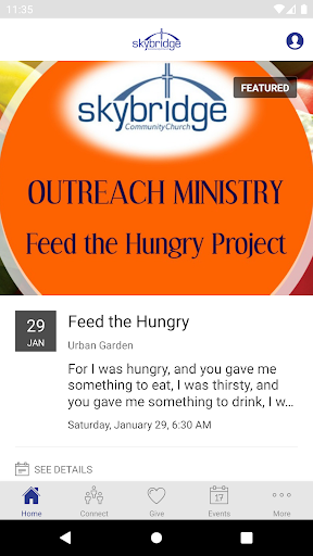 Android application Skybridge Church screenshort