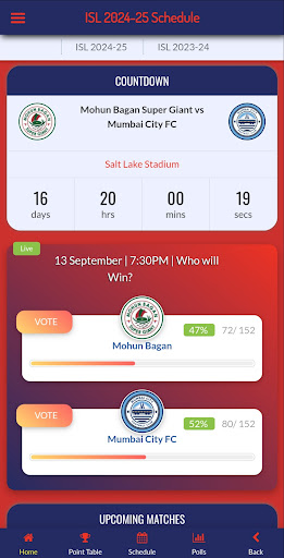 Android application ISL 2024 Schedule | Live Score screenshort