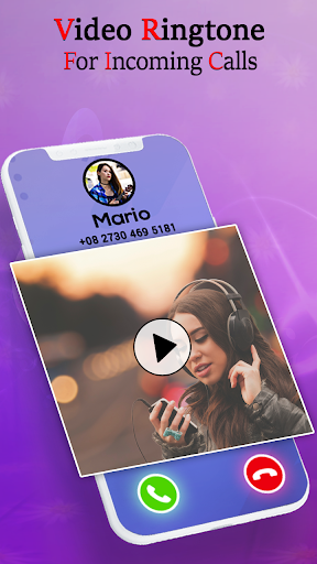 Android application Video Rington For IncomingCall screenshort