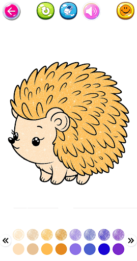 Glitter Hedgehog Coloring