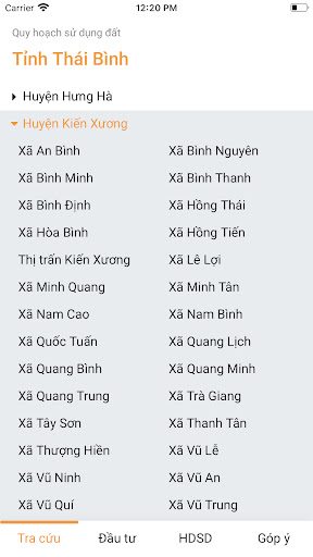 Android application Quy hoạch Thái Bình screenshort