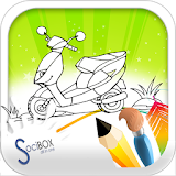 Motorcycle Coloring icon