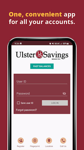 Android application Ulster Savings Bank screenshort