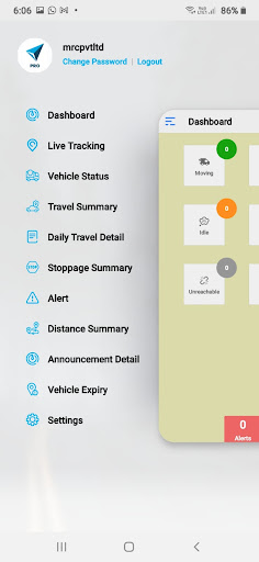 Android application Aditi Tracking Pro screenshort