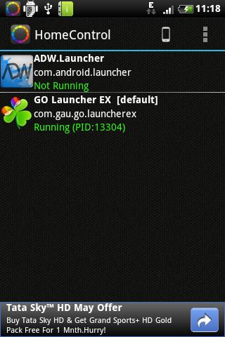Android application Home Control screenshort