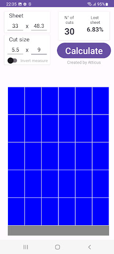 Cut Calculator Screen 3