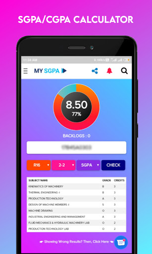 Android application MySGPA Official - JNTUK screenshort