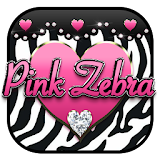 Pink Diamond Zebra Love Keyboard Theme icon