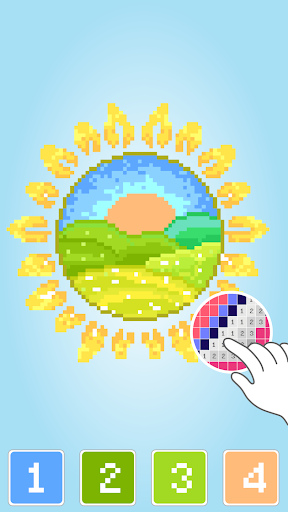 Android application Weather Pixel Art Coloring screenshort