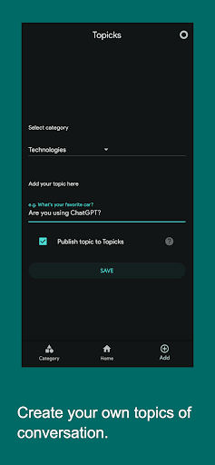 Topicks - conversation starter Screen 2