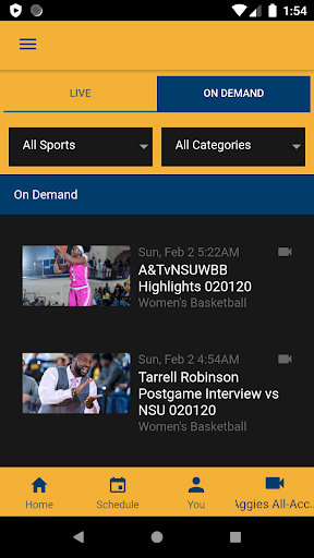 Screenshot of NCATAGGIES