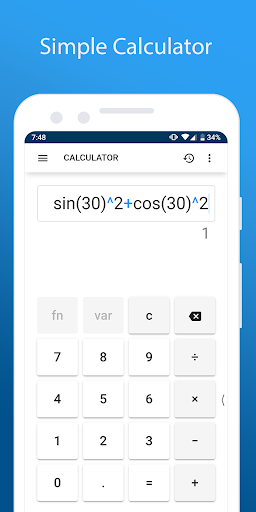 Android application MultiCalc: Advanced Calculator screenshort