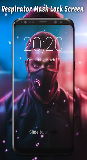 Android application Respirator Mask Lock Screen screenshort