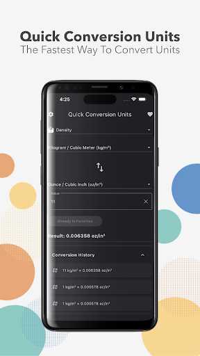 Android application Quick Conversion Units screenshort