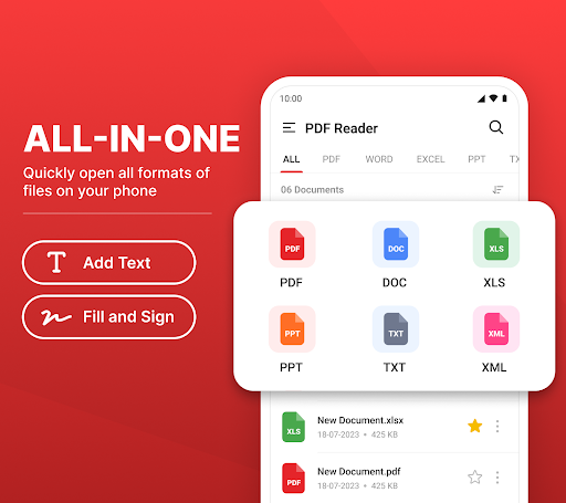 Android application Document Reader screenshort
