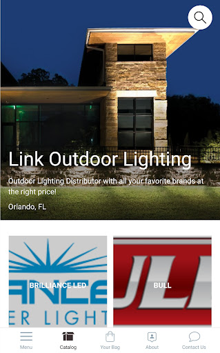Android application Link Outdoor Lighting screenshort