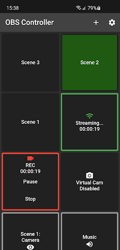 Android application OBS Controller screenshort