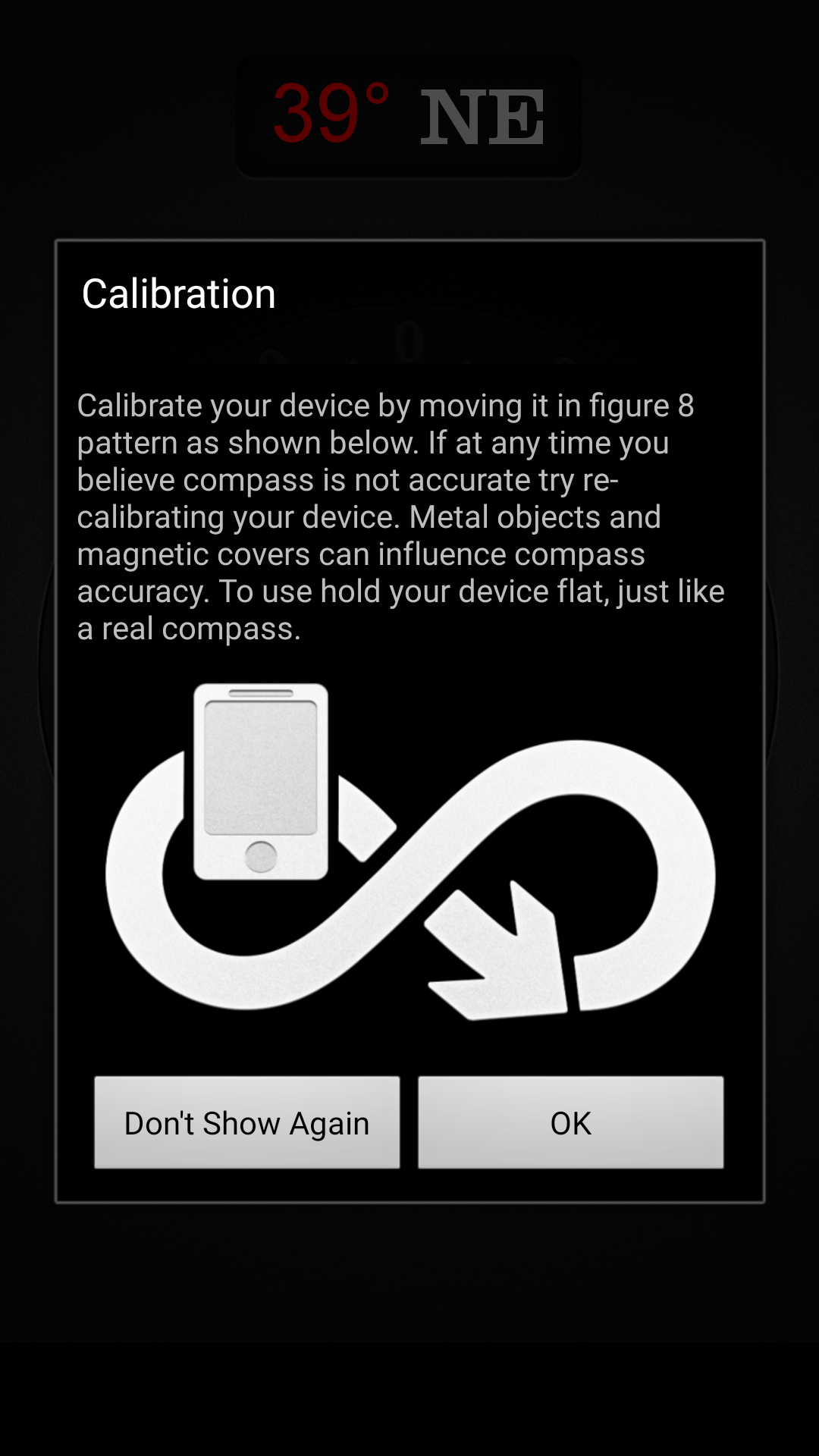 Android application Compass screenshort