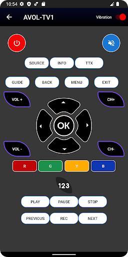 Remote for Avol Tv Screen 3