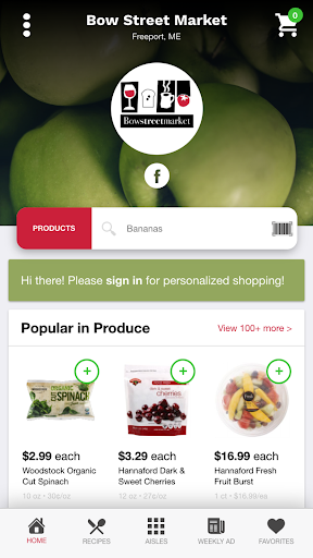 Android application Bow Street Market screenshort