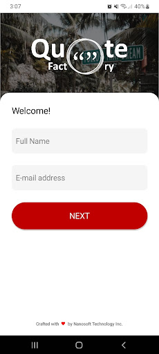 Quote Factory Screen 2