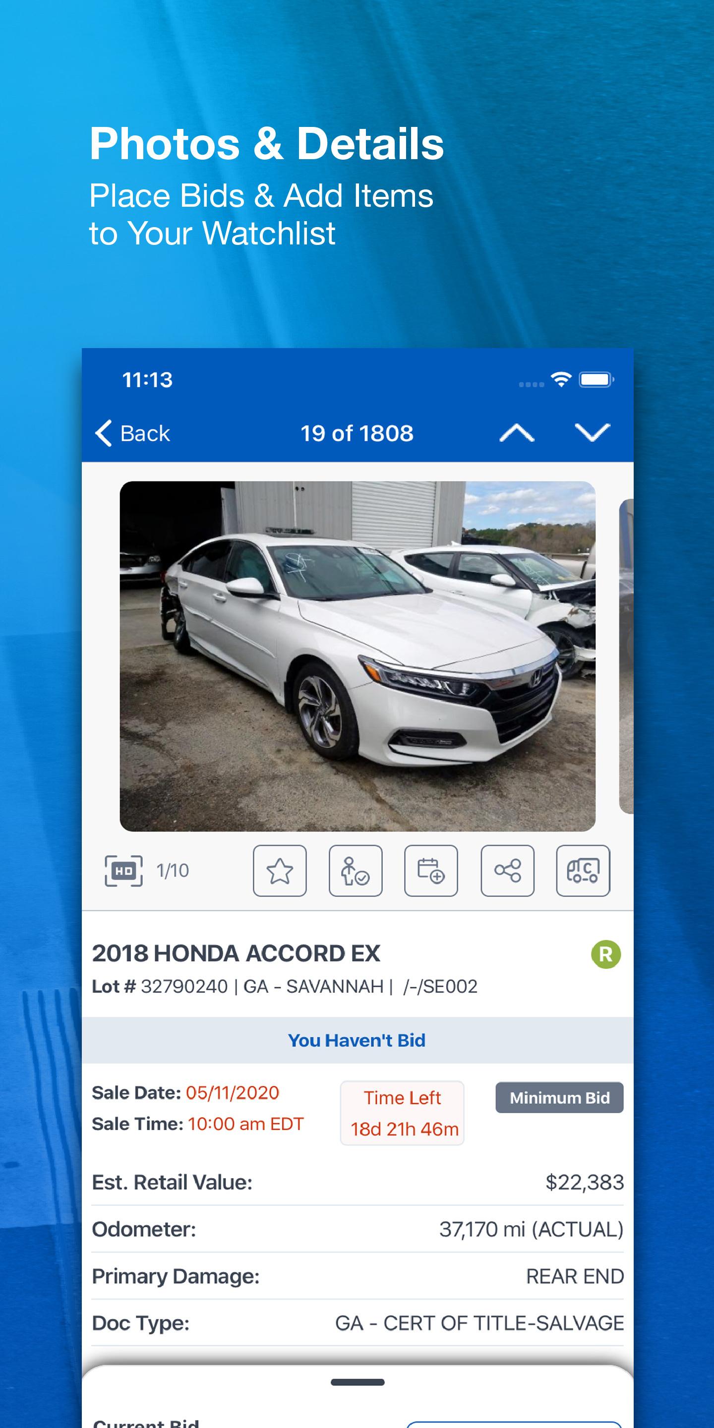 Android application Copart – Online Auto Auctions screenshort