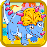 Dino Kids Match 3 Splash Free icon