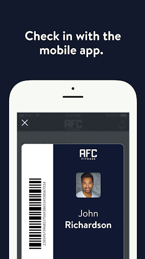Screenshot of AFC Fitness Mobile