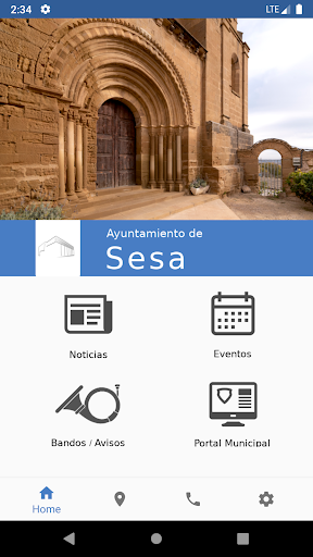 Android application Ayuntamiento de Sesa screenshort