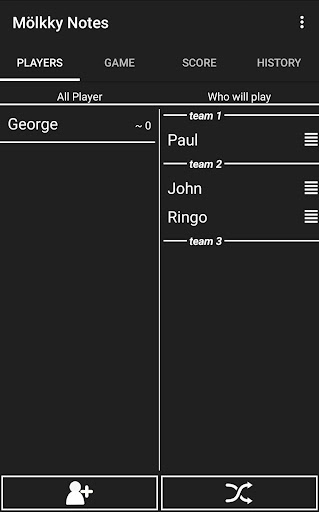 Android application MolkkyNotes screenshort