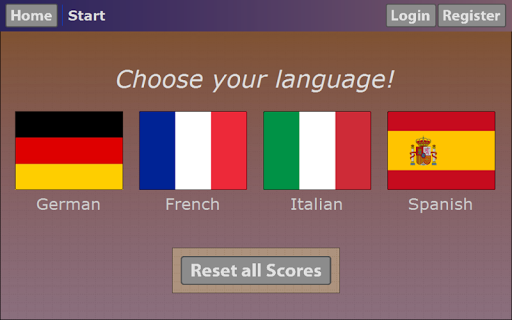 Android application Instrumental Language screenshort