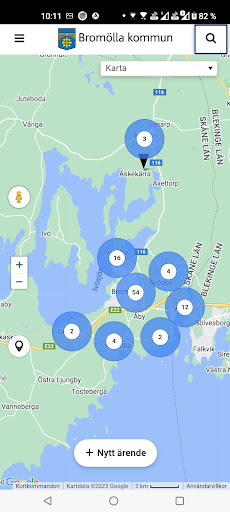 Android application Felanmälan Bromölla kommun screenshort