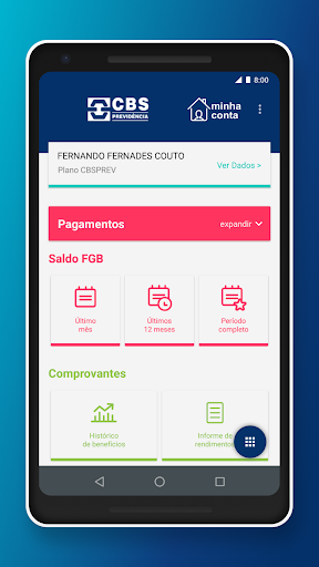 Android application CBS Previdência screenshort
