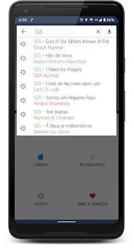 SDA Hymnals (Multilingual) Screen 3