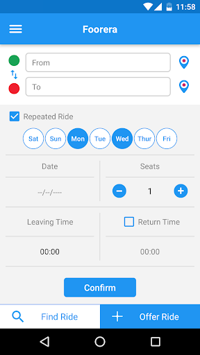 Foorera - Egypt Carpooling App Screen 3