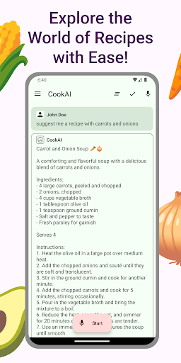 CookAI: Recipes Assistant Screen 2