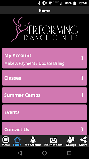 Performing Dance Center Screen 2