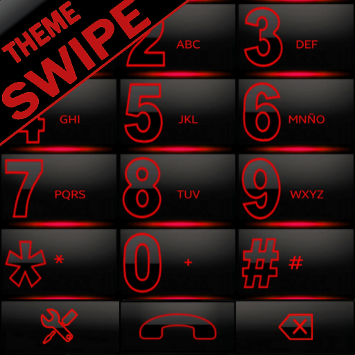 THEME SWIPE DIALER SPETRA RED  1.0 Icon