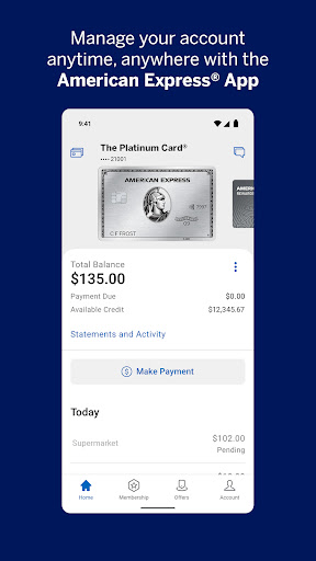Amex screenshot 1