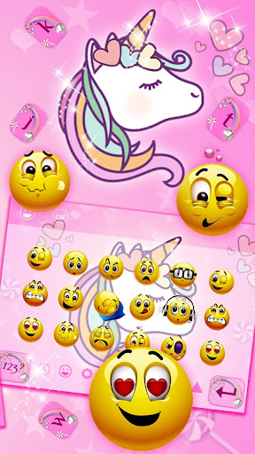 Pink Unicorn Keyboard Theme