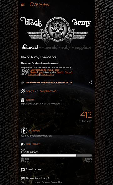 Black Army Diamond - Icon Pack banner