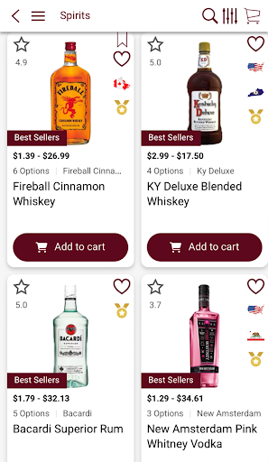 Android application Ollie's Liquor screenshort