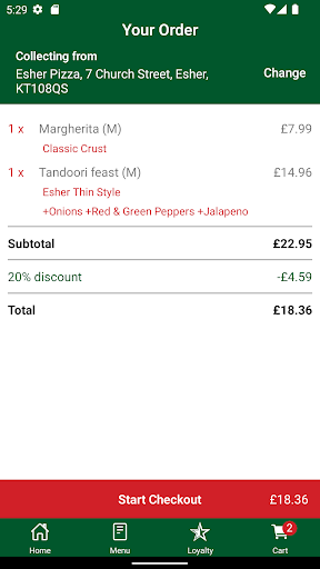 Esher Pizza Screen 3