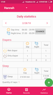 BabyAppy: formula feeding, sleep and diapers
