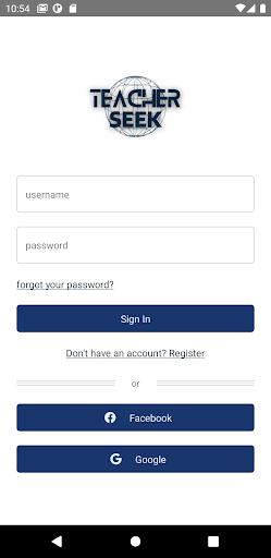 Android application Teacher Seek screenshort