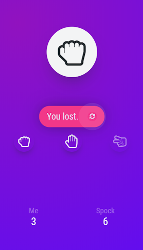 Android application Rock Paper Scissors screenshort