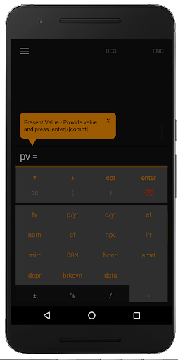 Net Plus- financial calculator Screen 2