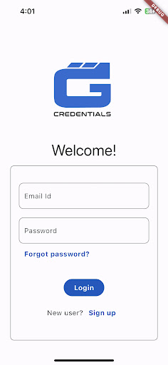 Android application GCredentials screenshort