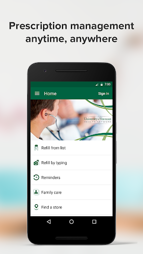 Android application UVM Health Rx screenshort