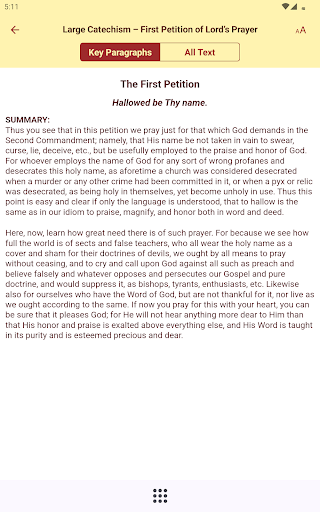 Lutheran Catechism Screenshot